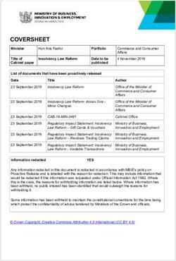 COVERSHEET Minister - MBIE