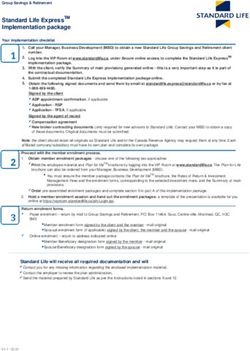 Standard Life ExpressTM Implementation package