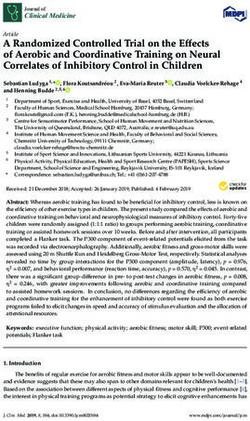 A Randomized Controlled Trial on the Effects of Aerobic and Coordinative Training on Neural Correlates of Inhibitory Control in Children - MDPI