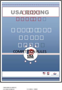 OFFICIAL RULE BOOK USA BOXING - COMPETITION RULES - Team USA