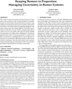 Keeping Rumors in Proportion: Managing Uncertainty in Rumor Systems - People