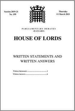 HOUSE OF LORDS WRITTEN STATEMENTS AND WRITTEN ANSWERS