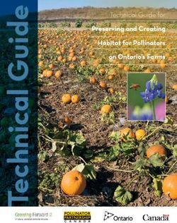 D e Technical Guide for - Habitat for Pollinators on Ontario's Farms