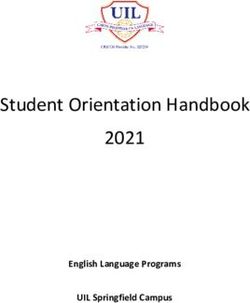 Student Orientation Handbook 2021 - English Language Programs UIL Springfield Campus - Union Institute Of ...