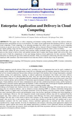 Enterprise Application and Delivery in Cloud Computing - IJIRCCE