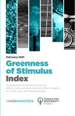 Greenness of Stimulus Index - February 2021 An assessment of COVID-19 stimulus by G20 countries and other major economies in relation to climate ...