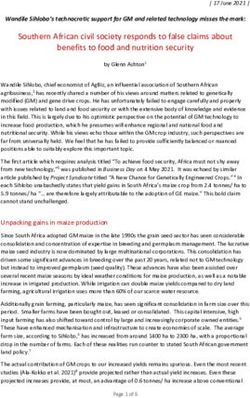 Southern African civil society responds to false claims about benefits to food and nutrition security