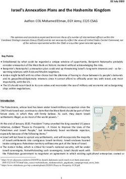Israel's Annexation Plans and the Hashemite Kingdom