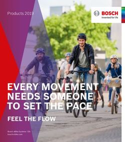EVERY MOVEMENT NEEDS SOMEONE TO SET THE PACE - FEEL THE FLOW - Products 2019 - Bosch eBike Systems