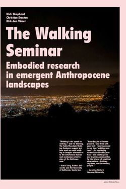 The Walking Seminar Embodied research in emergent Anthropocene landscapes - Christian Ernsten