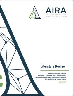Literature Review July 2020 - An Environmental Scan on Progress, Challenges, and Opportunities: Expanding Immunization Information Systems for ...