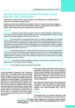 Anxiety, Depression and Post-Traumatic Stress Disorder after Earthquake