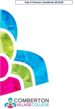 Year 9 Parents' Handbook 2019/20 - Comberton Village College