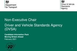 Non-Executive Chair Driver and Vehicle Standards Agency - (DVSA) Candidate Information Pack Moving Britain Ahead February 2021 - Public Appointments