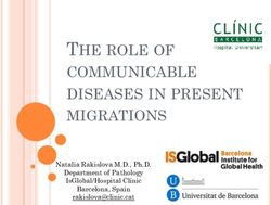 THE ROLE OF COMMUNICABLE DISEASES IN PRESENT MIGRATIONS - Natalia Rakislova M.D., Ph.D - cpo-media.net