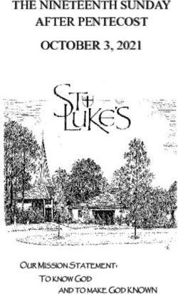 THE NINETEENTH SUNDAY AFTER PENTECOST OCTOBER 3, 2021 - OUR MISSION STATEMENT: TO KNOW GOD - St. Luke's Episcopal Church