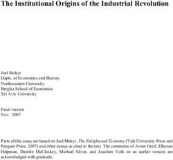 The Institutional Origins of the Industrial Revolution