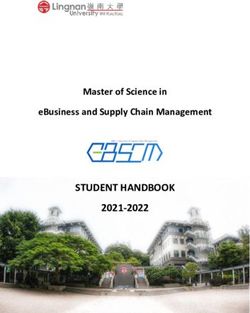 STUDENT HANDBOOK 2021-2022 - Master of Science in eBusiness and Supply Chain Management - Lingnan University