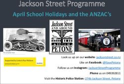 Jackson Street Programme - April School Holidays and the ANZAC's - Jackson Street, Petone