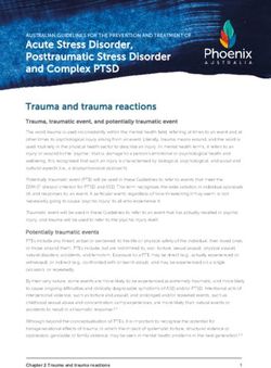 Acute Stress Disorder, Posttraumatic Stress Disorder and Complex PTSD - Trauma and trauma reactions Definitions of ...