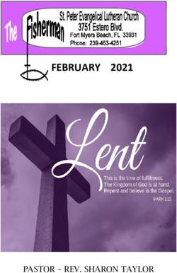 FEBRUARY 2021 - PASTOR - REV. SHARON TAYLOR