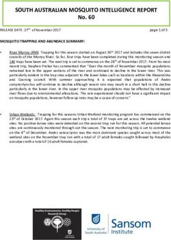 SOUTH AUSTRALIAN MOSQUITO INTELLIGENCE REPORT