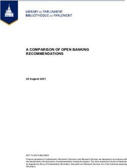 A COMPARISON OF OPEN BANKING RECOMMENDATIONS