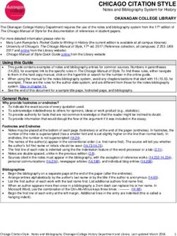 CHICAGO CITATION STYLE - Notes and Bibliography System for History - Okanagan College