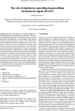 The role of dentists in controlling hepatocellular carcinoma in Japan (Review) - Spandidos Publications
