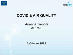 COVID & AIR QUALITY ARPAE - Arianna Trentini 6 Ottobre 2021 - Life Prepair