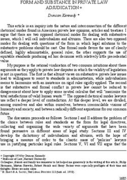 FORM AND SUBSTANCE IN PRIVATE LAW ADJUDICATION +