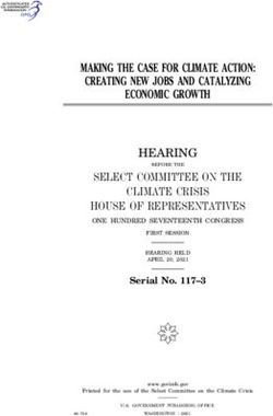 MAKING THE CASE FOR CLIMATE ACTION: CREATING NEW JOBS AND CATALYZING ECONOMIC GROWTH