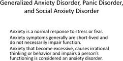 Generalized Anxiety Disorder, Panic Disorder, and Social Anxiety Disorder