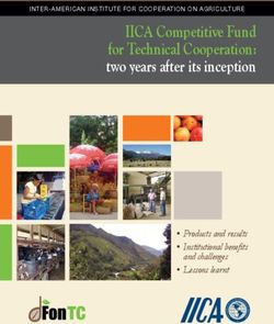 IICA Competitive Fund for Technical Cooperation: two years after its inception - Products and results Institutional benefits and challenges ...