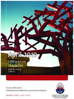 April 2019 GRADUATION CEREMONY BLOEMFONTEIN CAMPUS - UFS