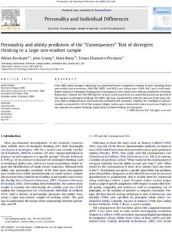 Personality and Individual Differences