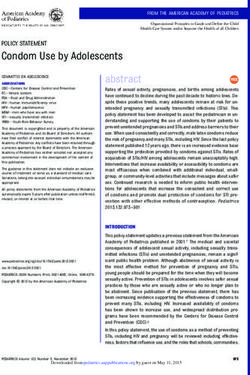 Condom Use by Adolescents - POLICY STATEMENT