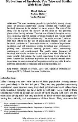 Motivations of Facebook, You Tube and Similar Web Sites Users