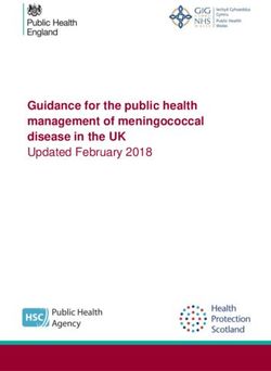 Guidance for the public health management of meningococcal disease in the UK Updated February 2018
