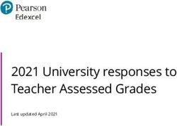2021 University responses to Teacher Assessed Grades - Last updated April 2021