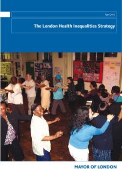 The London Health Inequalities Strategy - April 2010
