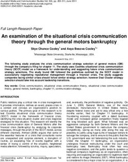 An examination of the situational crisis communication theory through the general motors bankruptcy
