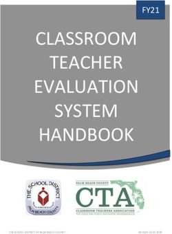CLASSROOM TEACHER EVALUATION SYSTEM HANDBOOK - FY21
