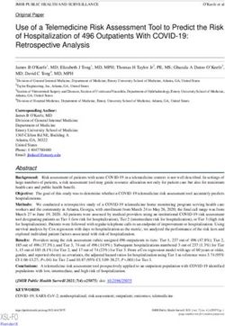 Use of a Telemedicine Risk Assessment Tool to Predict the Risk of Hospitalization of 496 Outpatients With COVID-19: Retrospective Analysis - JMIR ...