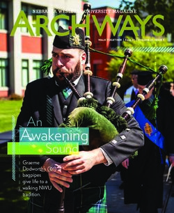 Awakening An Graeme Dodworth's ('01) bagpipes give life to a walking NWU tradition - Nebraska Wesleyan University