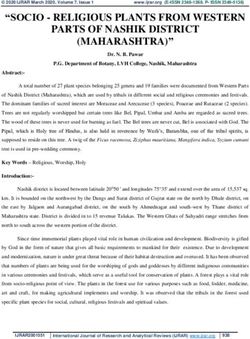 "SOCIO - RELIGIOUS PLANTS FROM WESTERN PARTS OF NASHIK DISTRICT (MAHARASHTRA)" - ijrar
