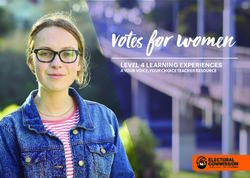 Votes for women LEVEL 4 LEARNING EXPERIENCES - A YOUR VOICE, YOUR CHOICE TEACHER RESOURCE - Elections.nz