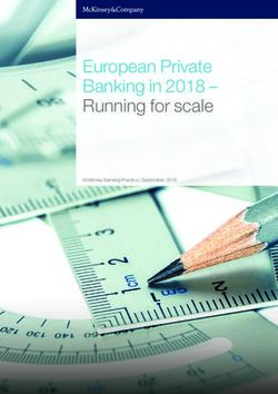 EUROPEAN PRIVATE BANKING IN 2018 - RUNNING FOR SCALE - MCKINSEY & COMPANY