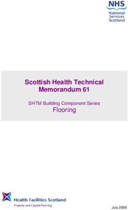 Scottish Health Technical Memorandum 61 - Flooring SHTM Building Component Series