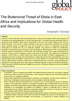 The Bioterrorist Threat of Ebola in East Africa and Implications for Global Health and Security